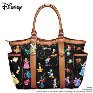 Disney Women's Brown and Black Character Tote